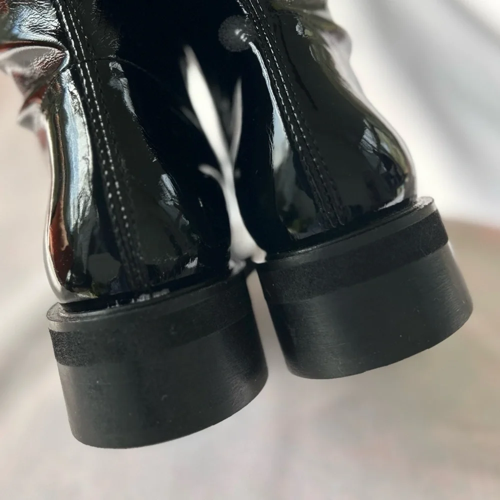 Free People Go Go Gloss Over the Knee Size 40/9 Boots NEW Patent Leather
